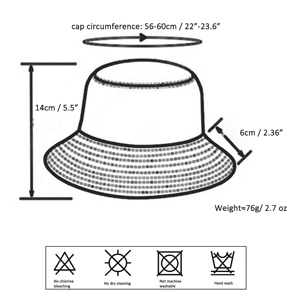Anna-Kaci Women's Bucket Hats Reversible Checkered Pattern Fisherman Cap