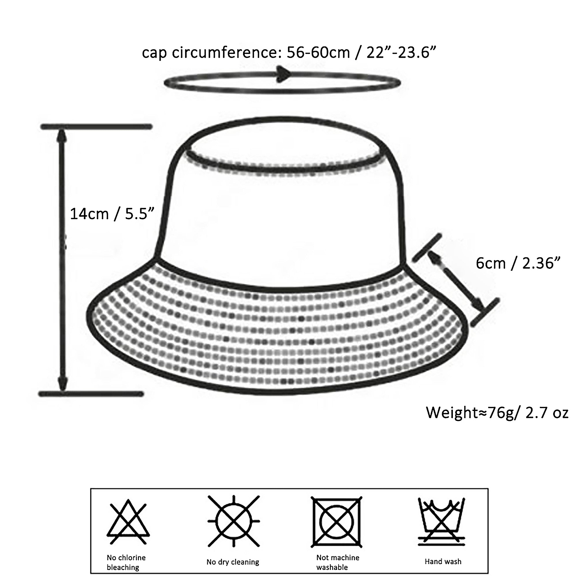 Anna-Kaci Women's Bucket Hats Reversible Checkered Pattern Fisherman Cap