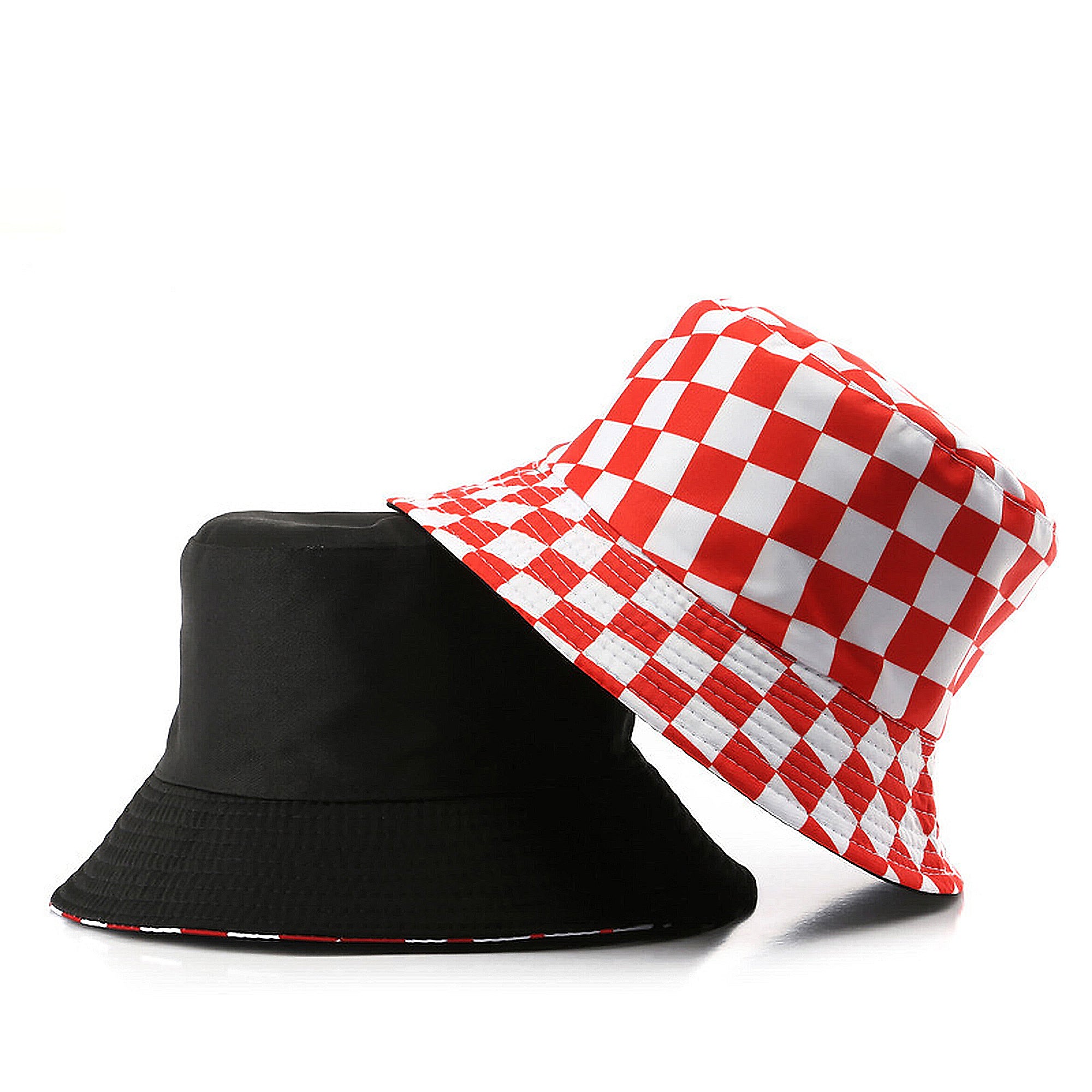 Anna-Kaci Women's Bucket Hats Reversible Checkered Pattern Fisherman Cap