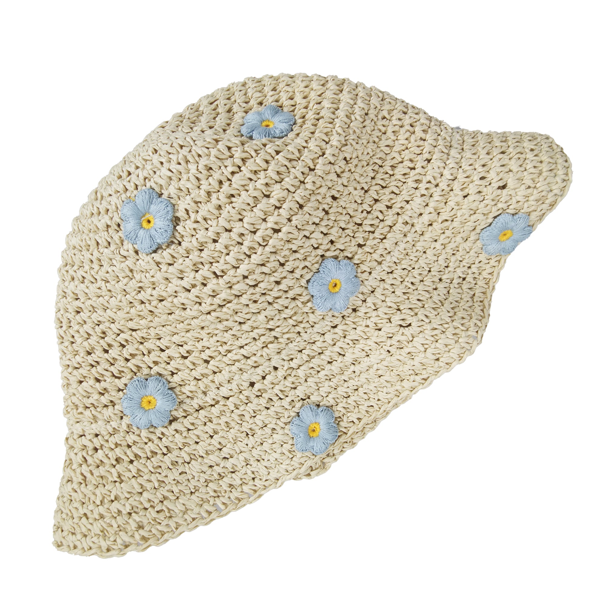 Anna-Kaci Women's Bucket Hats Flower Crochet Pattern Papyrus Fisherman Cap