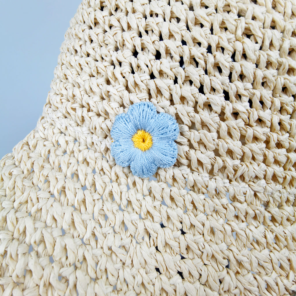 Anna-Kaci Women's Bucket Hats Flower Crochet Pattern Papyrus Fisherman Cap