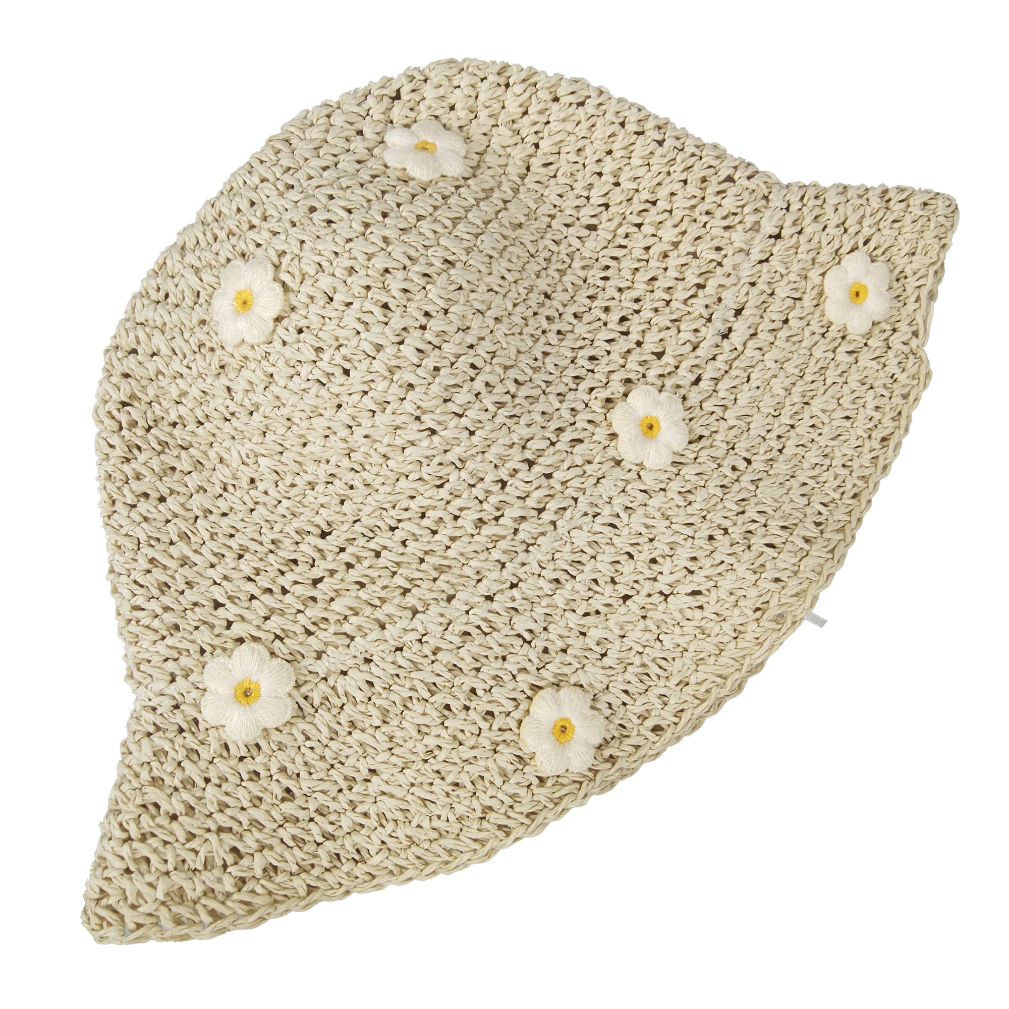 Anna-Kaci Women's Bucket Hats Flower Crochet Pattern Papyrus Fisherman Cap