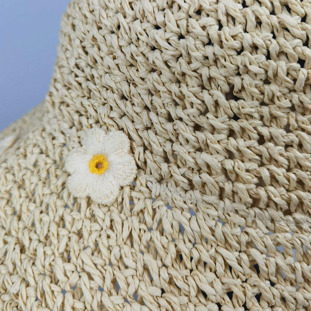 Anna-Kaci Women's Bucket Hats Flower Crochet Pattern Papyrus Fisherman Cap