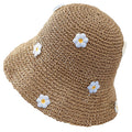 Anna-Kaci Women's Bucket Hats Flower Crochet Pattern Papyrus Fisherman Cap