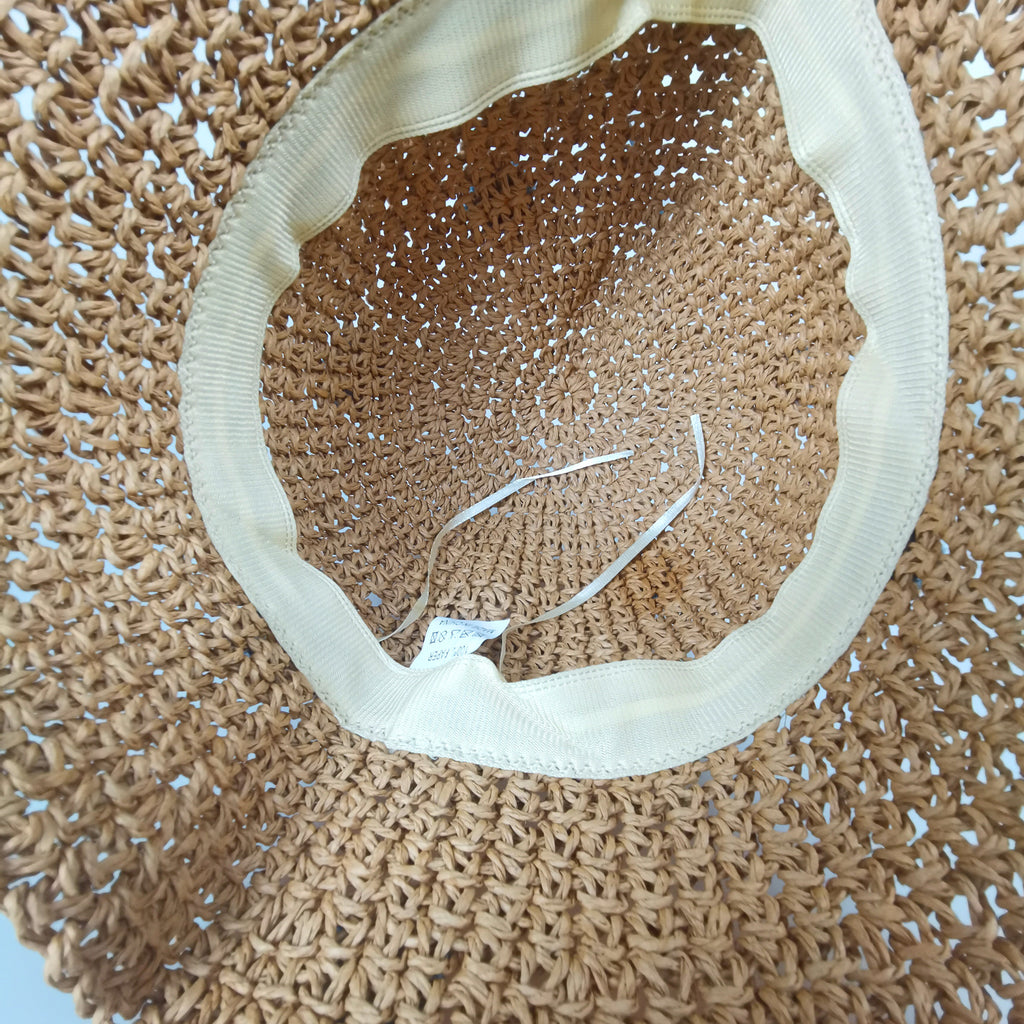 Anna-Kaci Women's Bucket Hats Flower Crochet Pattern Papyrus Fisherman Cap