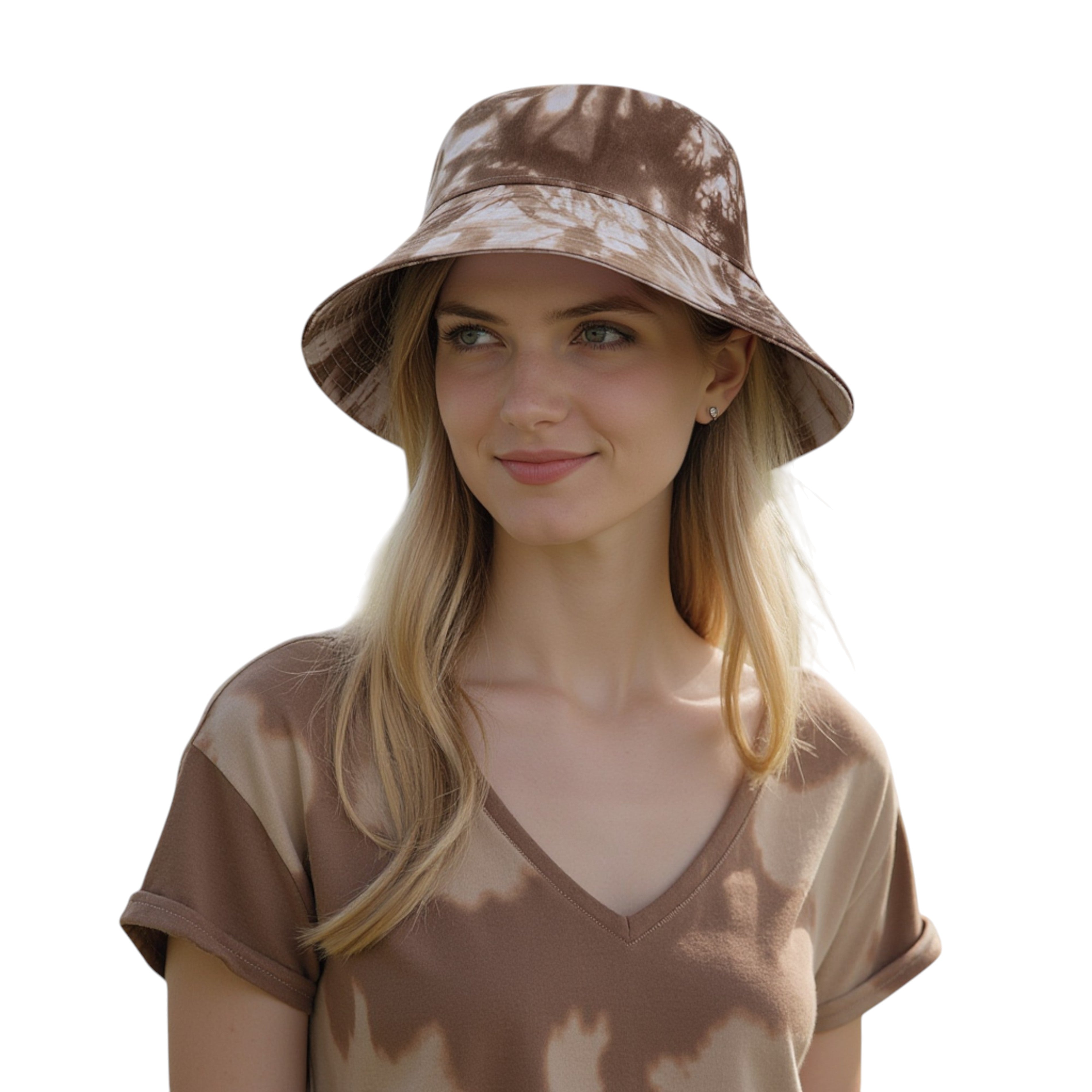Anna-Kaci Summer Fisherman Hat Outdoor Travel Tie Dye Bucket Hat with Wide Brim Casual Sun Protection