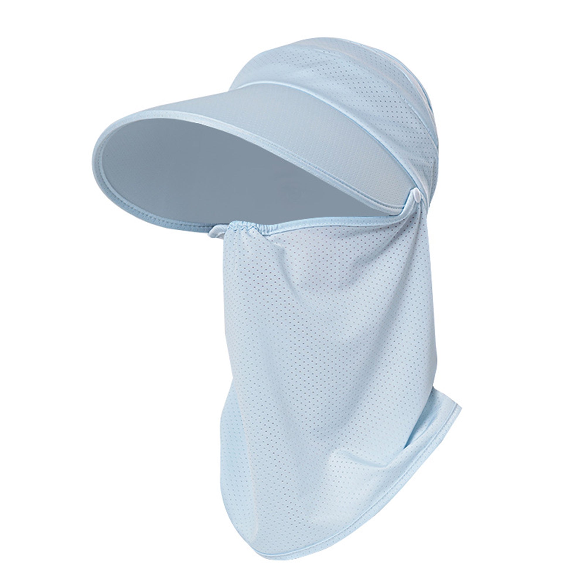 Anna-Kaci Womens Detachable Face Cover Sun Visor Cap UV Protection Mesh Panel Design with Extra Wide Brim