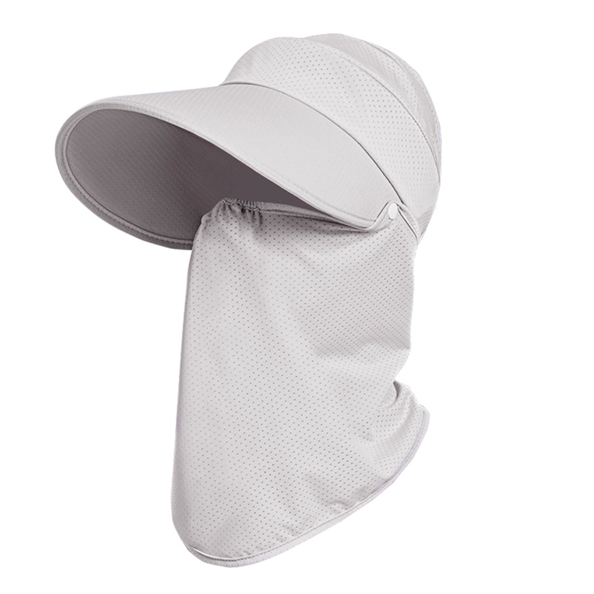 Anna-Kaci Womens Detachable Face Cover Sun Visor Cap UV Protection Mesh Panel Design with Extra Wide Brim