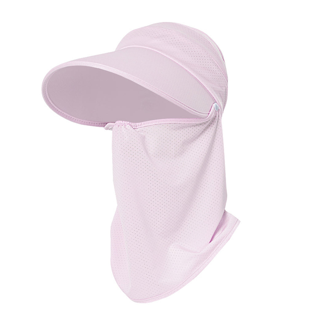 Anna-Kaci Womens Detachable Face Cover Sun Visor Cap UV Protection Mesh Panel Design with Extra Wide Brim
