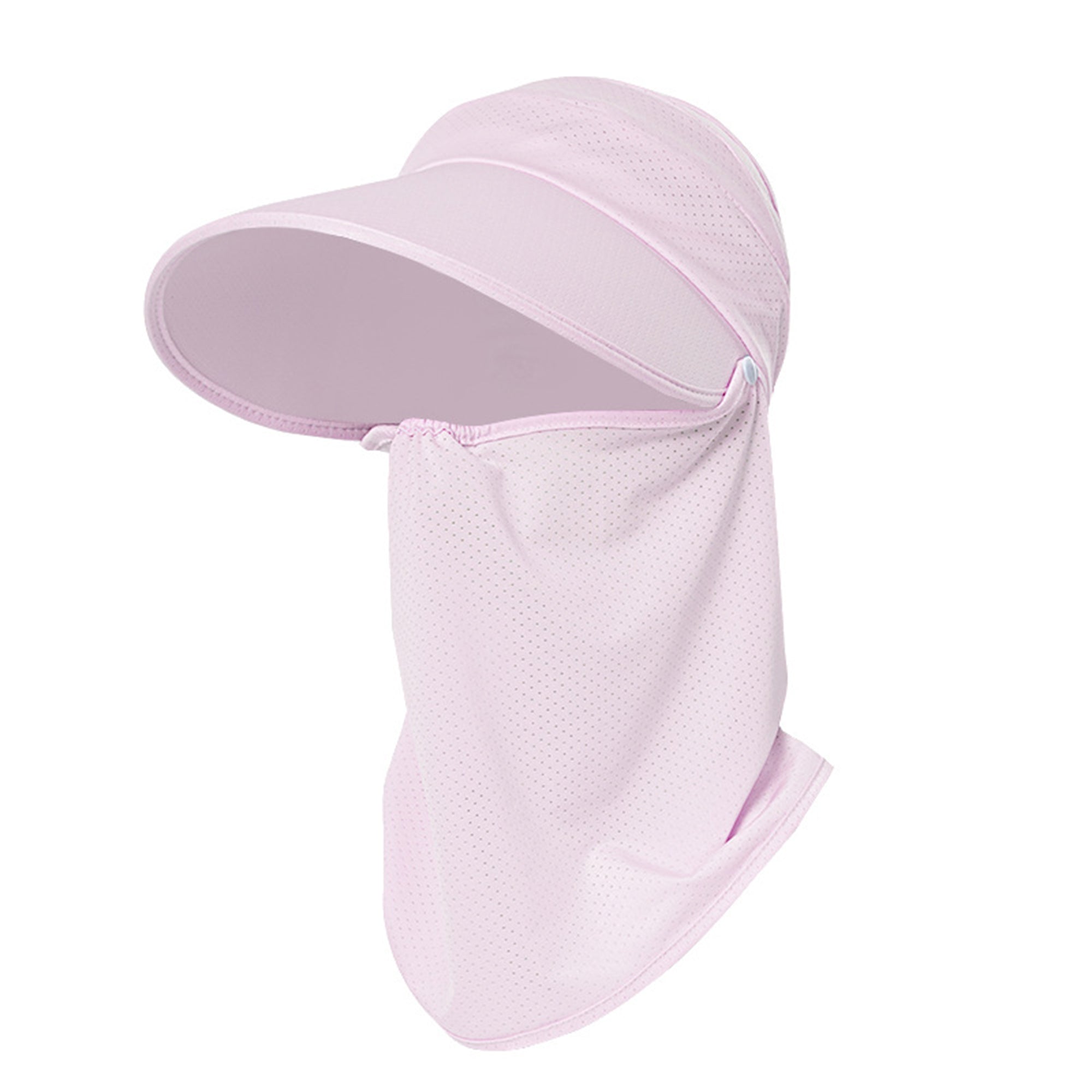 Anna-Kaci Womens Detachable Face Cover Sun Visor Cap UV Protection Mesh Panel Design with Extra Wide Brim