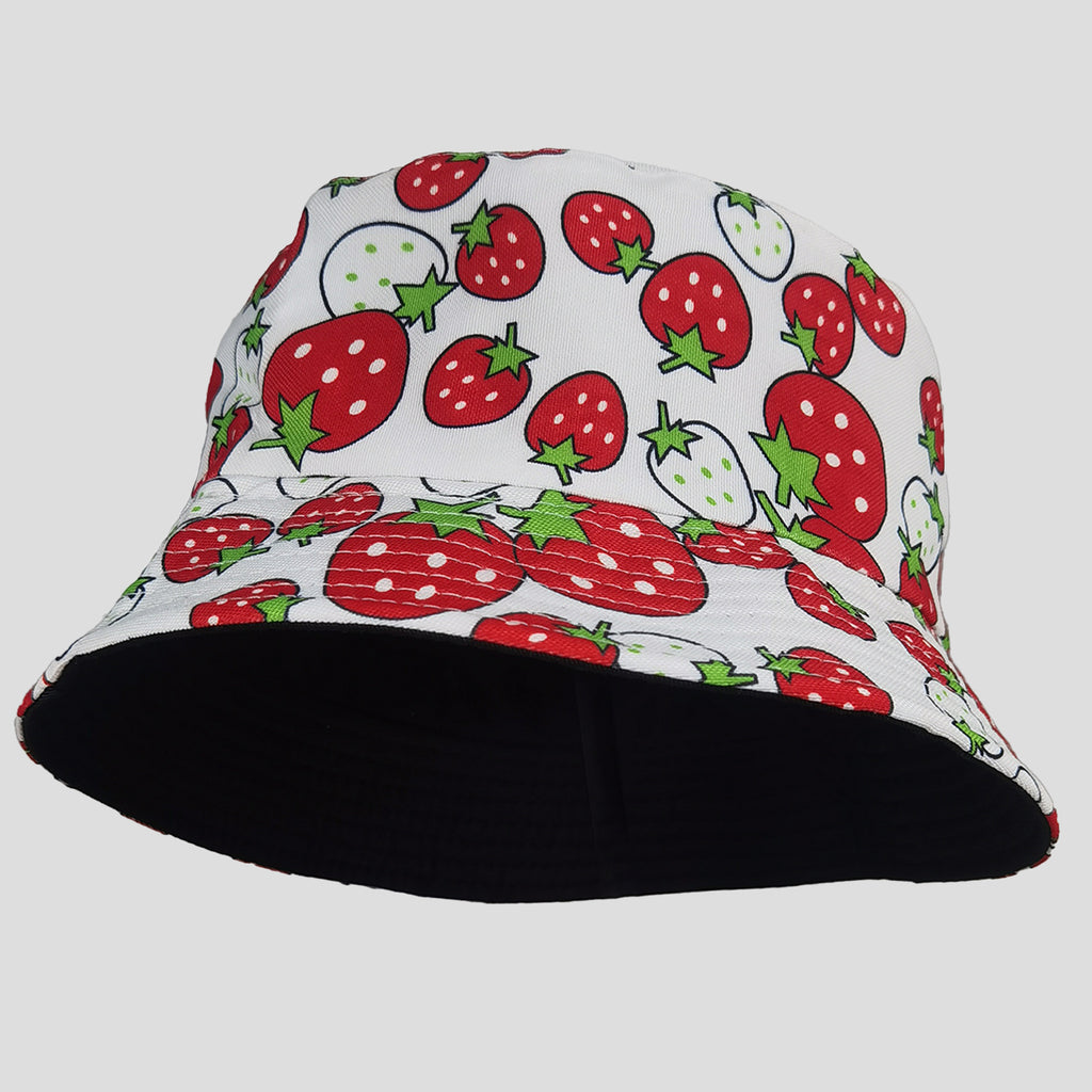 Anna-Kaci Women's Reversible Bucket Hat Stylish Fruit Printing Sun Protection