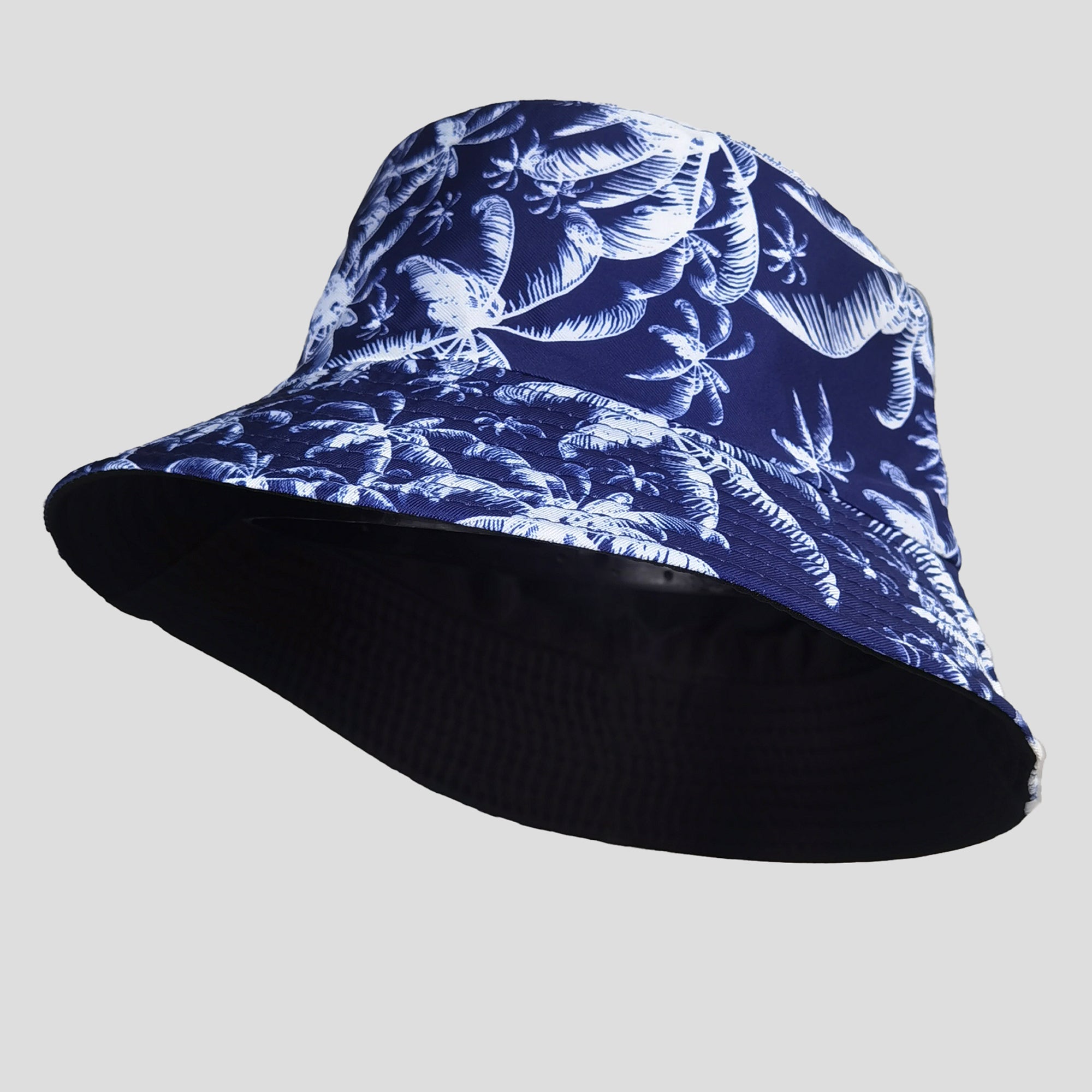 Anna-Kaci Women's Coconut Palm Print Bucket Hats Reversible Anti-UV Hat