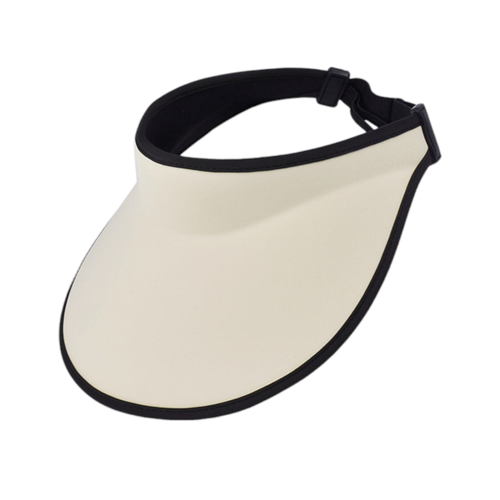 Anna-Kaci Women's Wide Brim Sun Visor Hat with Contrast Trim and Adjustable Back Strap