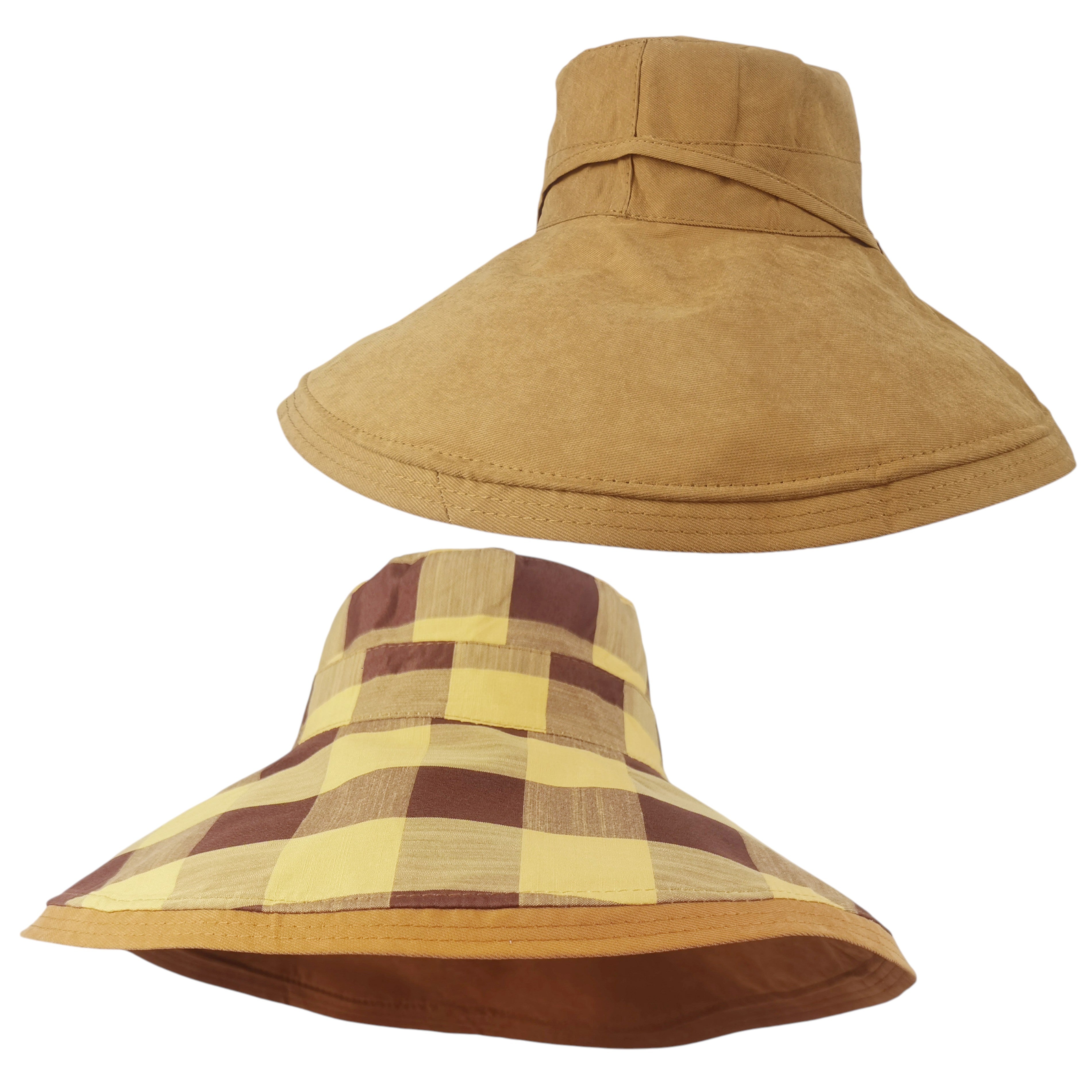 Anna-Kaci Women's Double-Sided Reversible Wide-Brim Sun Hat