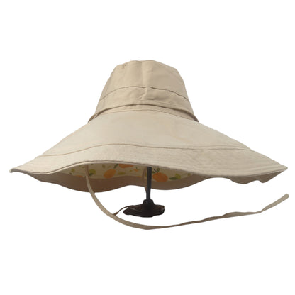 Anna-Kaci Women's Reversible Wide - Brim Sun Hat with Fruit Pattern Lining