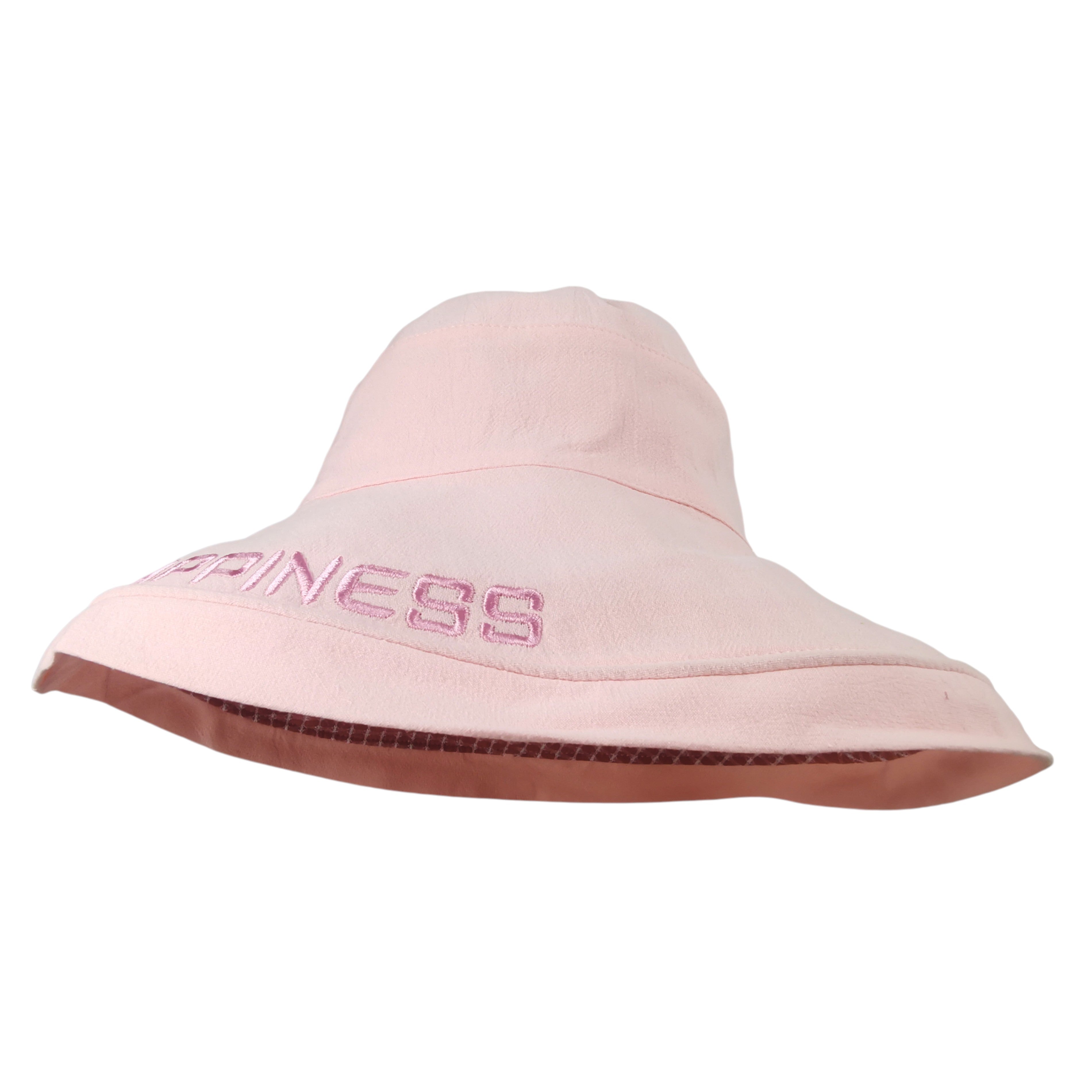 Anna-Kaci Women's HAPPINESS Embroidered Wide - Brim Bucket Hat
