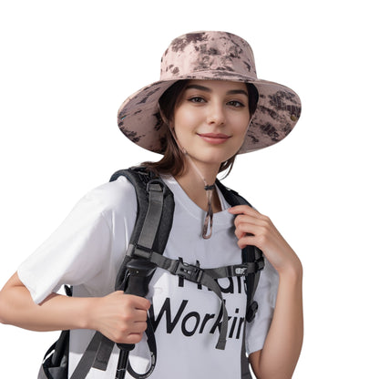 Anna-Kaci Wide Brim Outdoor Sun Hat with Adjustable Chin Strap for Hiking Camping Travel Beach