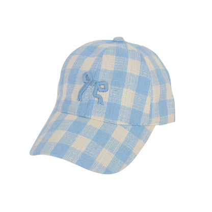 Anna-Kaci Women's Embroidered Bow Baseball Cap with Contrast Stitching and Curved Brim