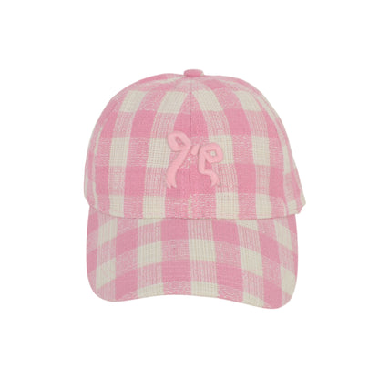 Anna-Kaci Women's Embroidered Bow Baseball Cap with Contrast Stitching and Curved Brim