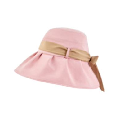 Anna-Kaci Women's Wide Brim Floppy Sun Hat with Contrast Bow Band and Structured Crown