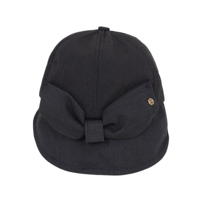 Anna-Kaci Women's Structured Visor Cloche Hat with Oversized Bow and Textured Dome Crown