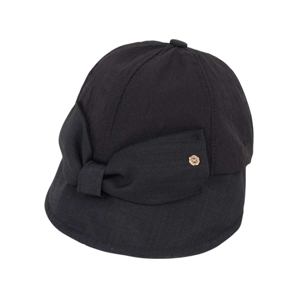 Anna-Kaci Women's Structured Visor Cloche Hat with Oversized Bow and Textured Dome Crown