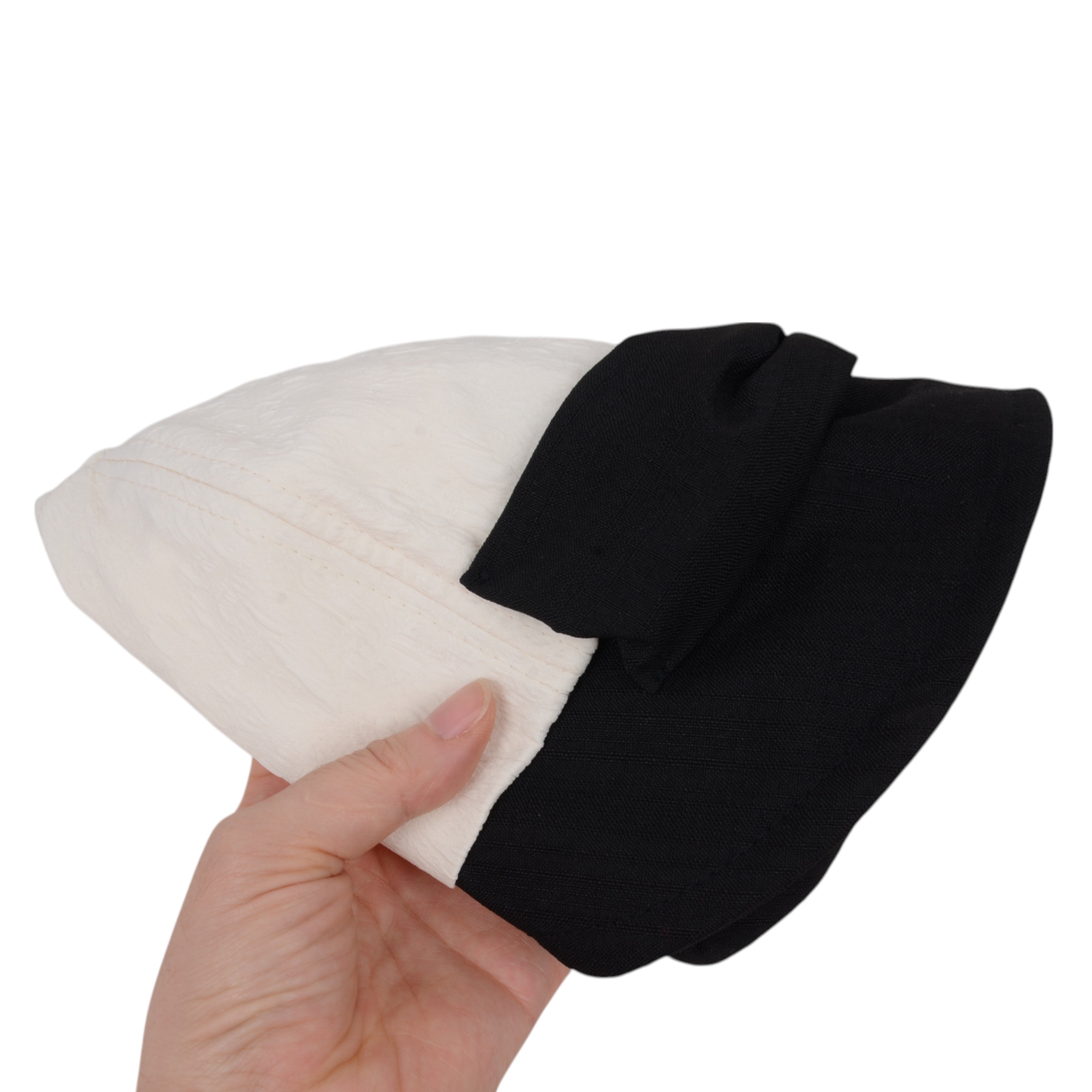 Anna-Kaci Women's Structured Visor Cloche Hat with Oversized Bow and Textured Dome Crown