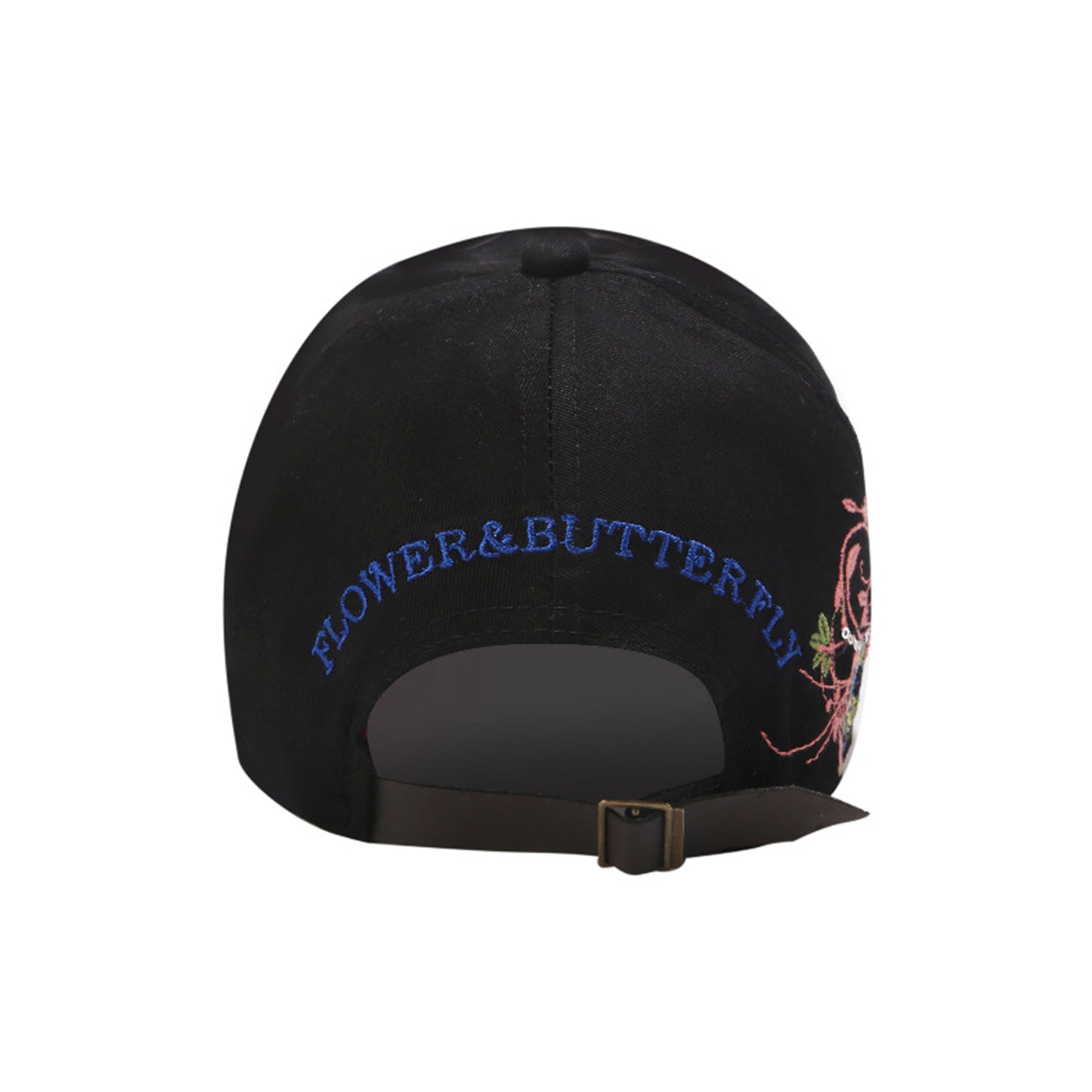 Anna-Kaci Women's Embroidered Butterfly Baseball Cap with Floral Sequin Accents and Curved Brim for Artistic Casual Style