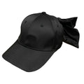 Anna-Kaci Women's Satin Baseball Cap with Back Bow Accent Adjustable Fit and Curved Brim for Chic Casual Style