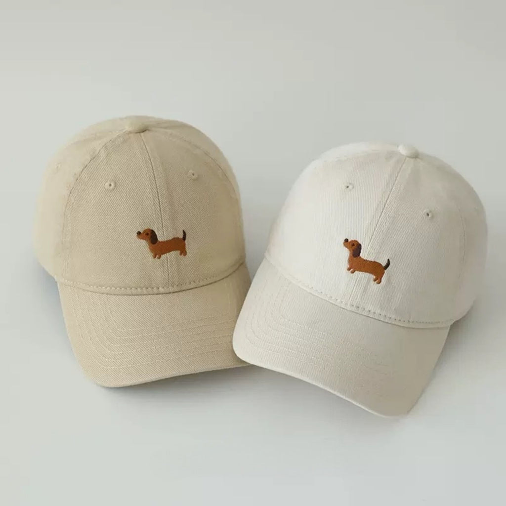 Anna-Kaci Women's Embroidered Sausage Dog Baseball Cap with Curved Brim and Adjustable Strap