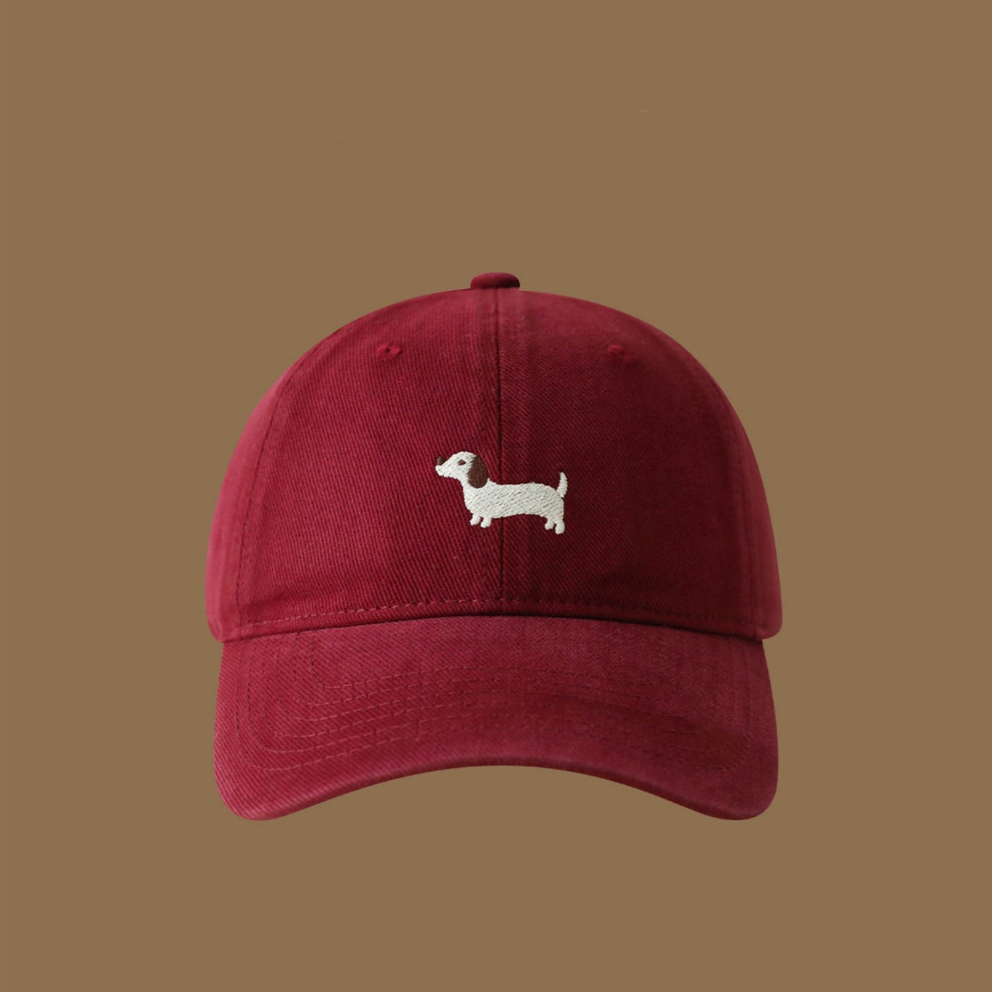 Anna-Kaci Women's Embroidered Sausage Dog Baseball Cap with Curved Brim and Adjustable Strap