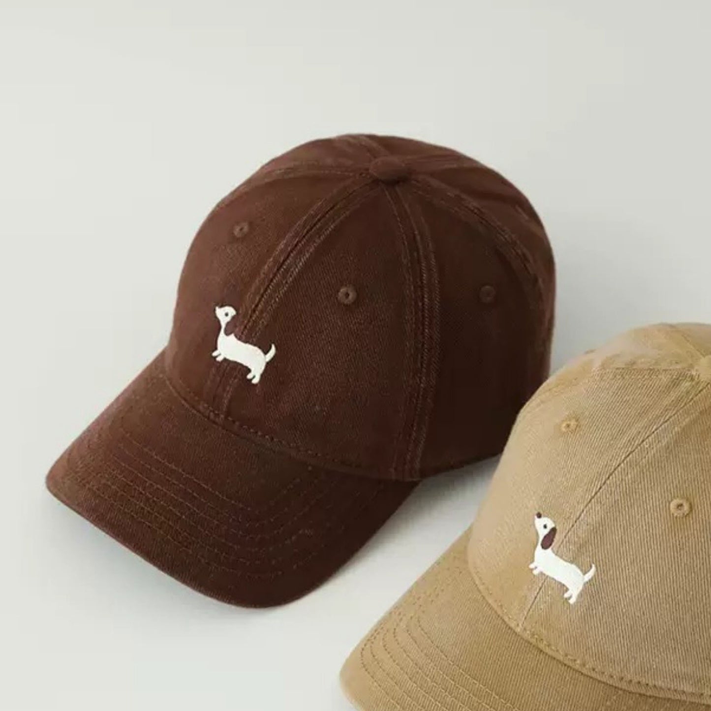 Anna-Kaci Women's Embroidered Sausage Dog Baseball Cap with Curved Brim and Adjustable Strap