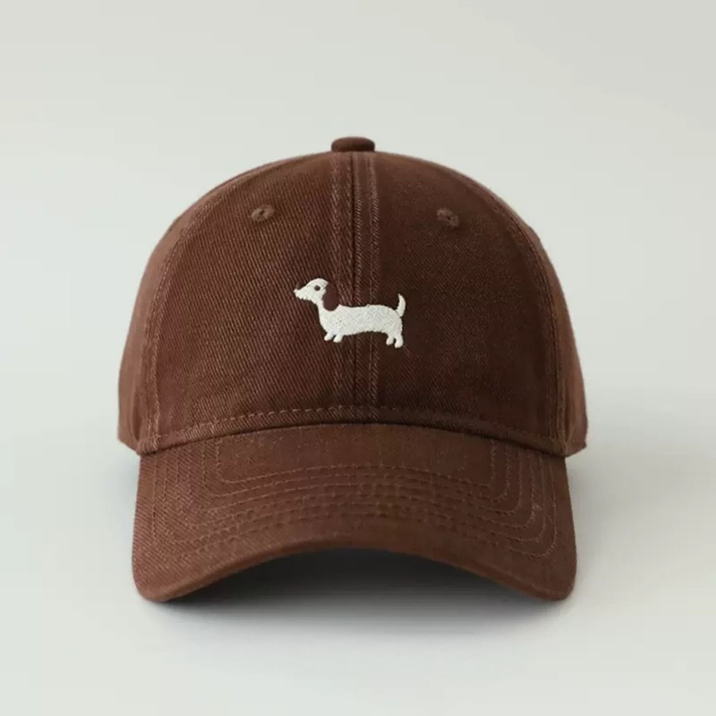 Anna-Kaci Women's Embroidered Sausage Dog Baseball Cap with Curved Brim and Adjustable Strap