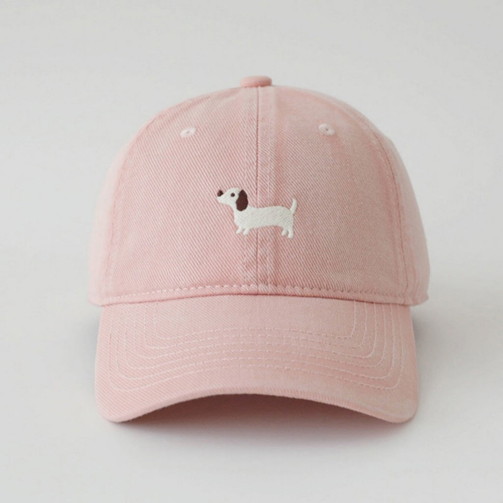 Anna-Kaci Women's Embroidered Sausage Dog Baseball Cap with Curved Brim and Adjustable Strap