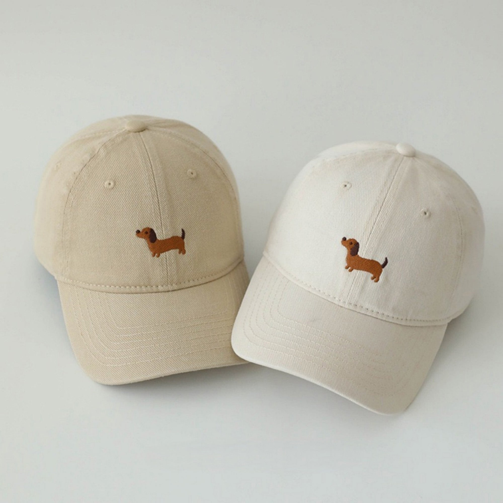 Anna-Kaci Women's Embroidered Sausage Dog Baseball Cap with Curved Brim and Adjustable Strap