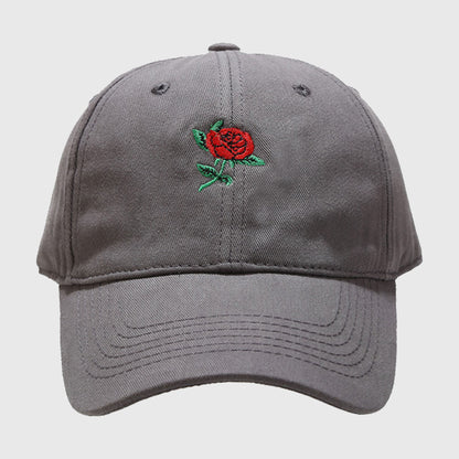Anna-Kaci Women's Baseball Cap with Rose Embroidery