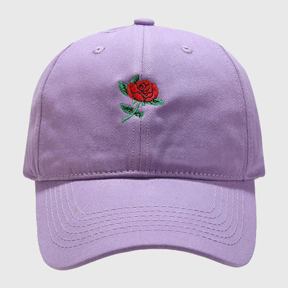 Anna-Kaci Women's Baseball Cap with Rose Embroidery