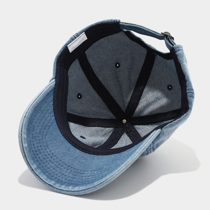 Anna-Kaci Women's Denim Baseball Cap with Cherry Embroidery