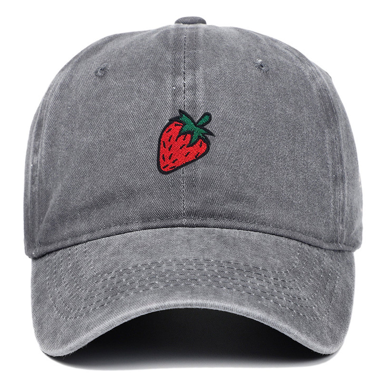 Anna-Kaci Women's Strawberry Embroidered Adjustable Baseball Cap