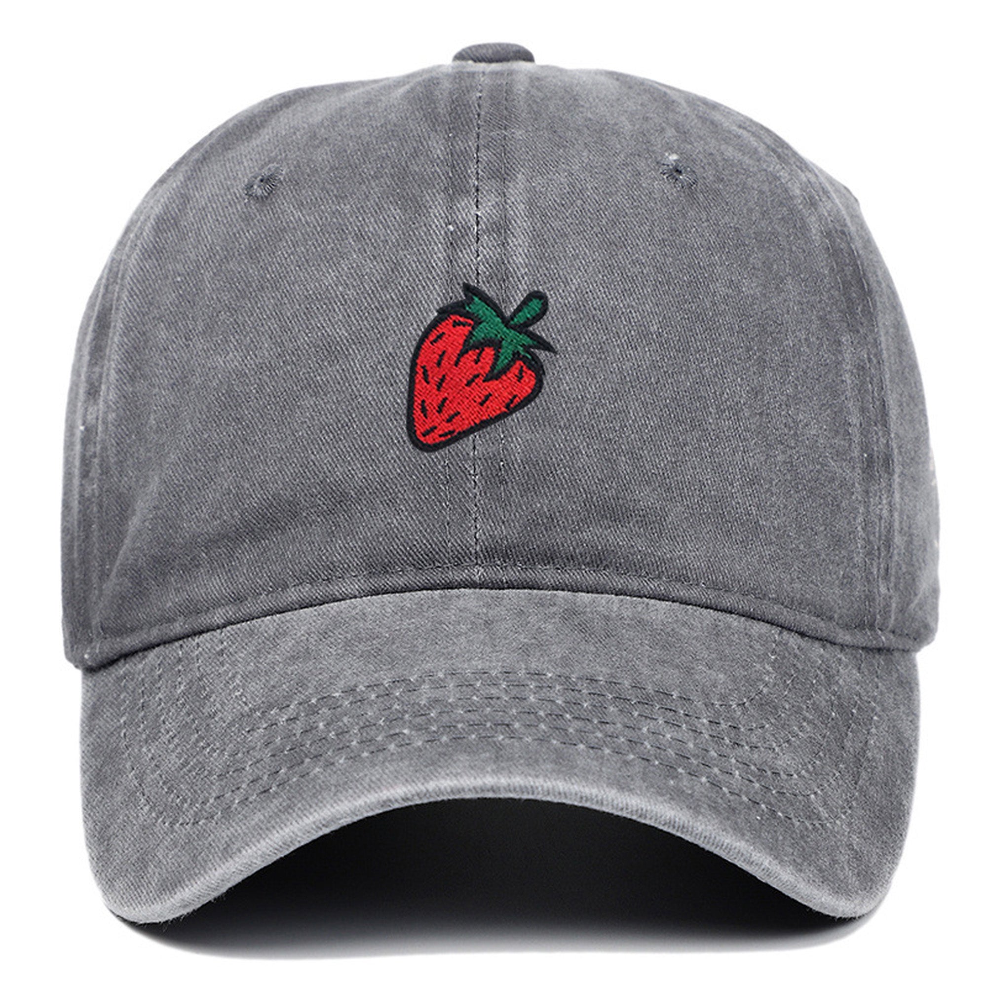Anna-Kaci Women's Strawberry Embroidered Adjustable Baseball Cap