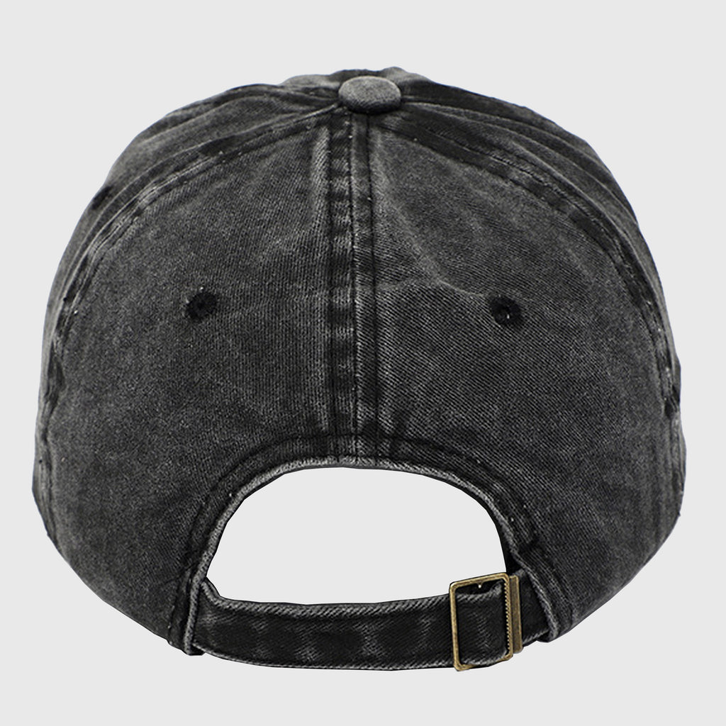 Anna-Kaci Women's Vintage Washed Denim Baseball Cap with Cherry Embroidery