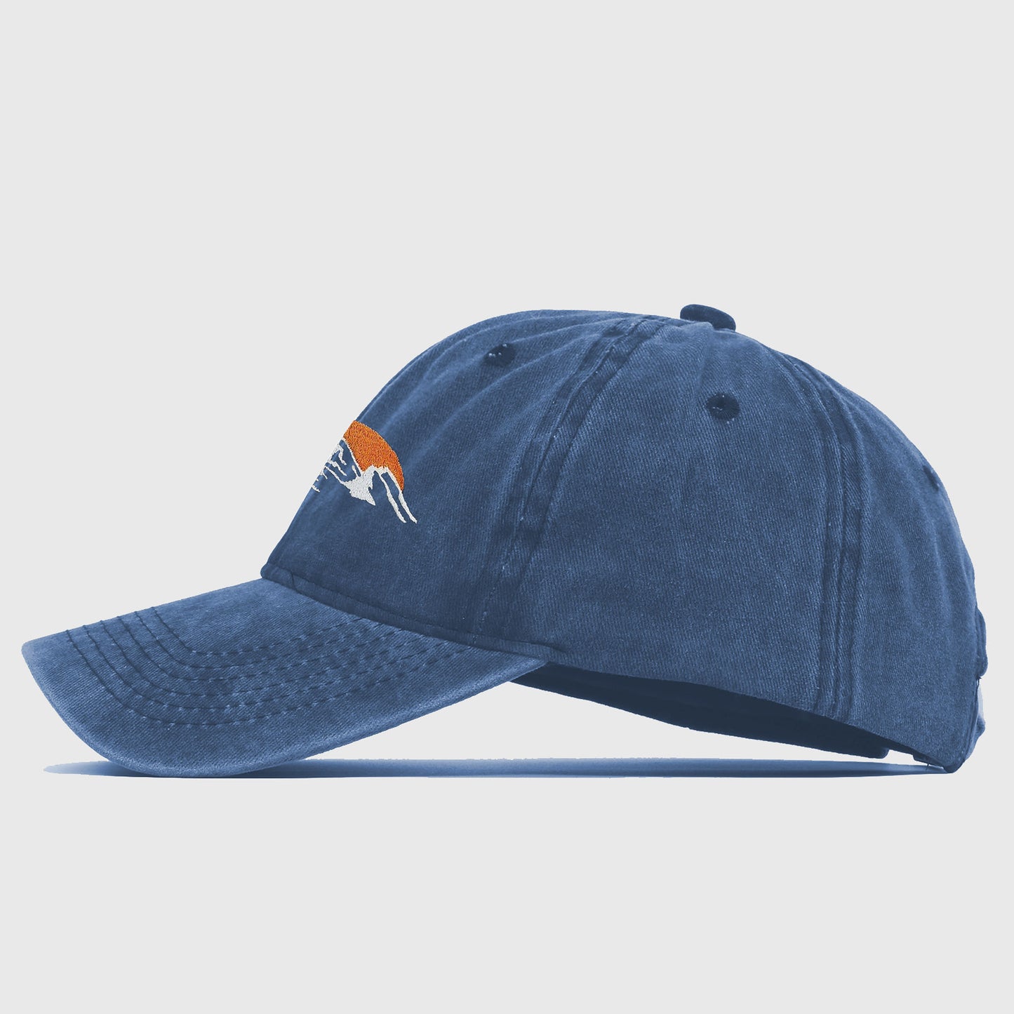 Anna-Kaci Women's Vintage Washed Mountain Sunset Embroidered Baseball Cap