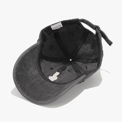 Anna-Kaci Women's Vintage Washed Baseball Cap with Skeleton Peace Sign Embroidery