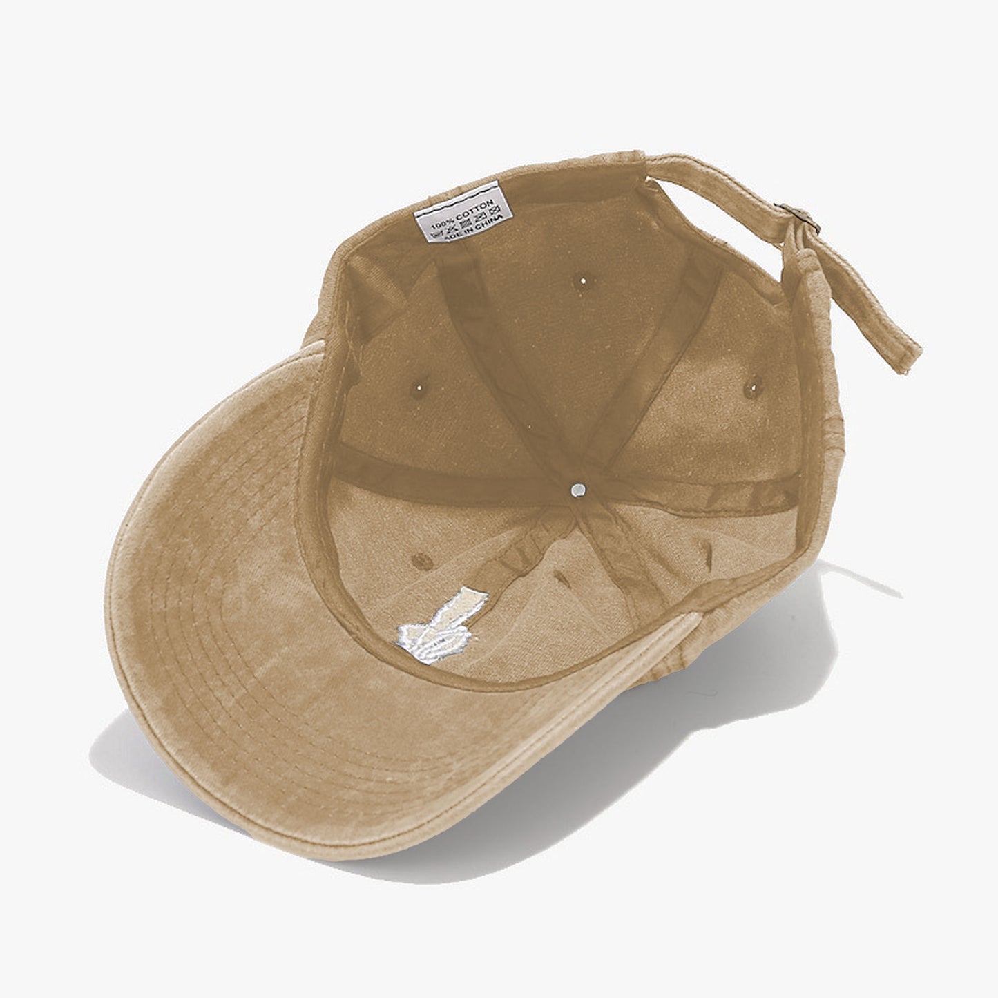 Anna-Kaci Women's Vintage Washed Baseball Cap with Skeleton Peace Sign Embroidery
