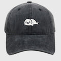 Anna-Kaci Women's Vintage Washed Baseball Cap with Cute Seal Embroidery
