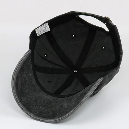 Anna-Kaci Women's Vintage Washed Baseball Cap with Shark Embroidery