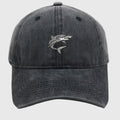 Anna-Kaci Women's Vintage Washed Baseball Cap with Shark Embroidery