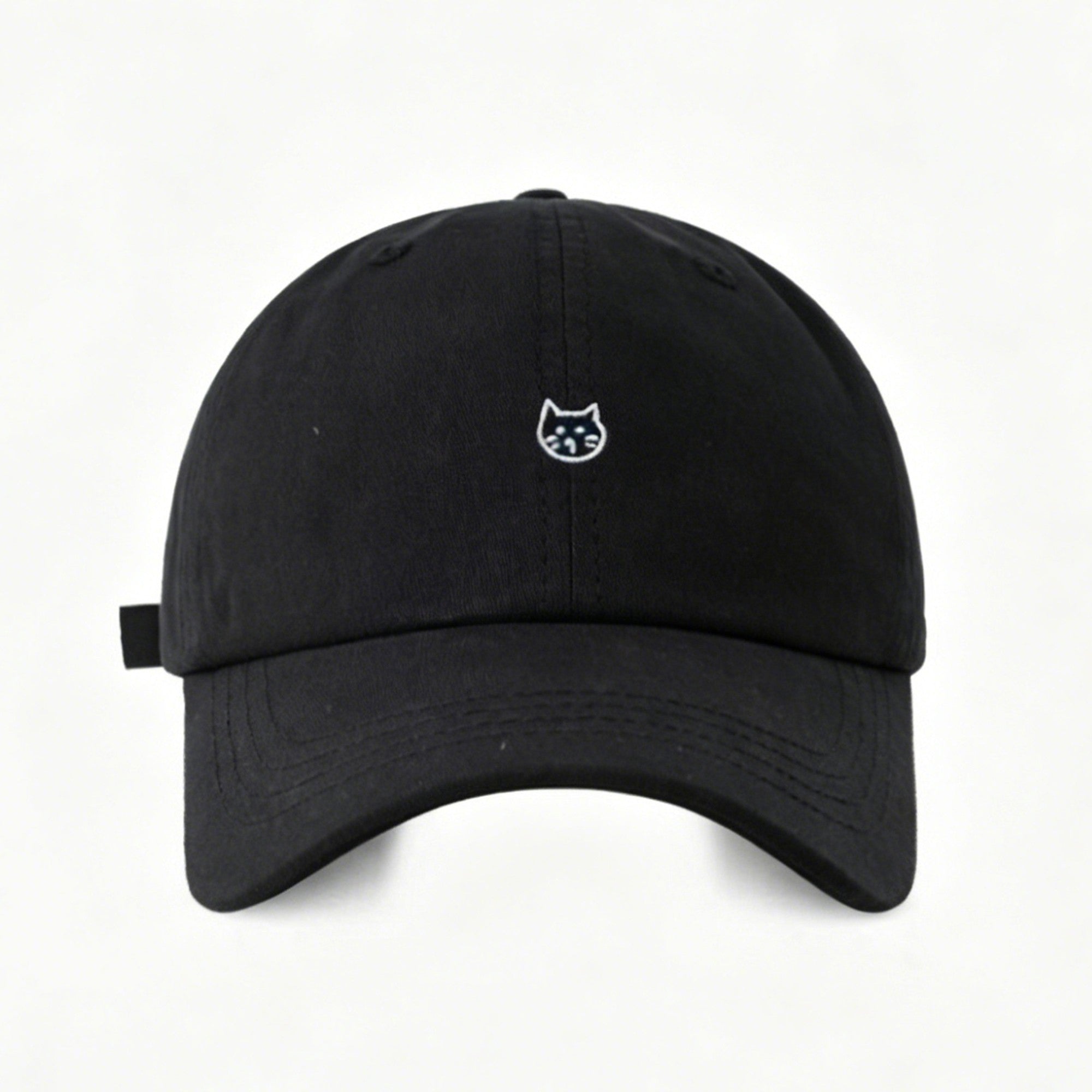 Anna-Kaci Women's Embroidered Cat Face Baseball Cap with Curved Brim and Adjustable Strap