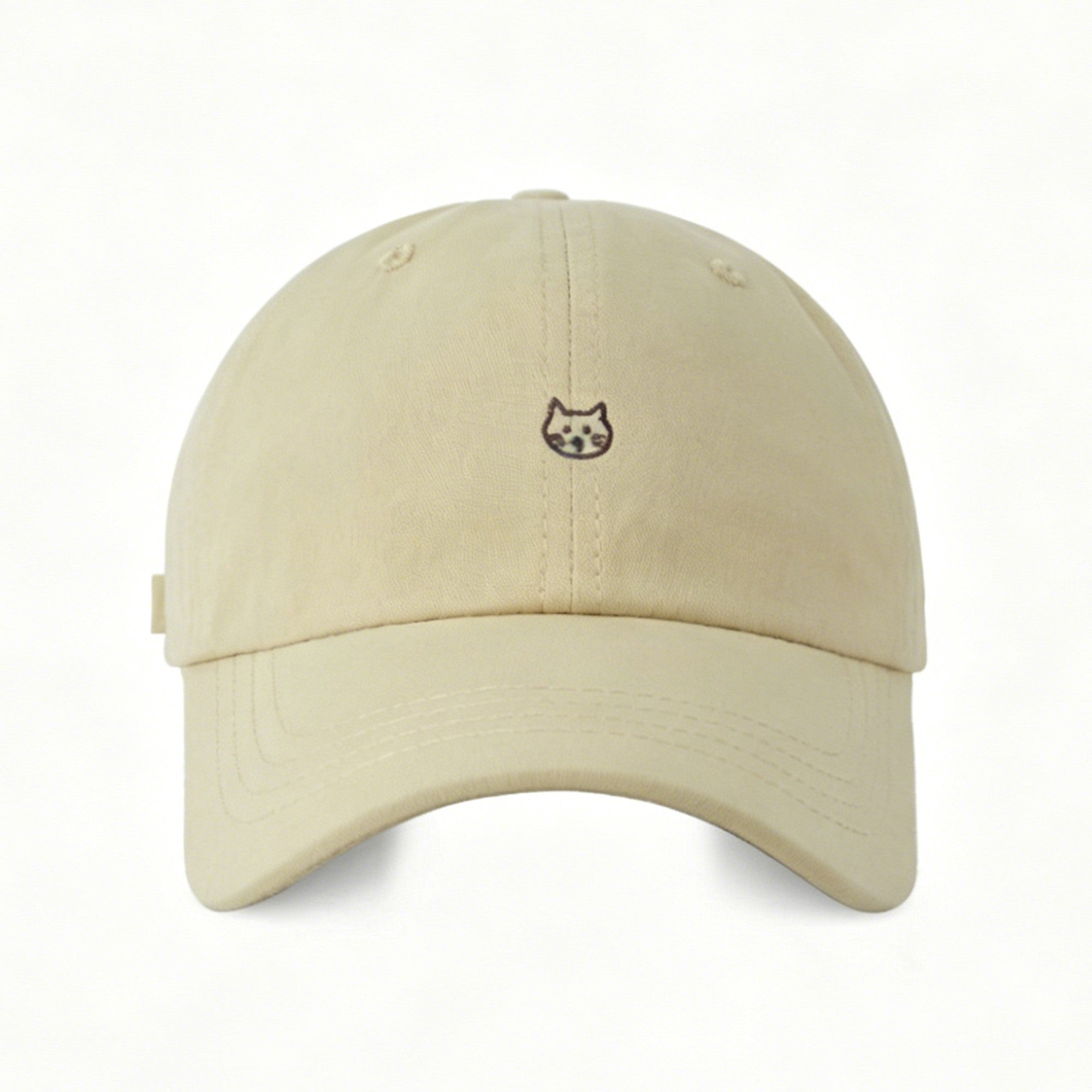 Anna-Kaci Women's Embroidered Cat Face Baseball Cap with Curved Brim and Adjustable Strap