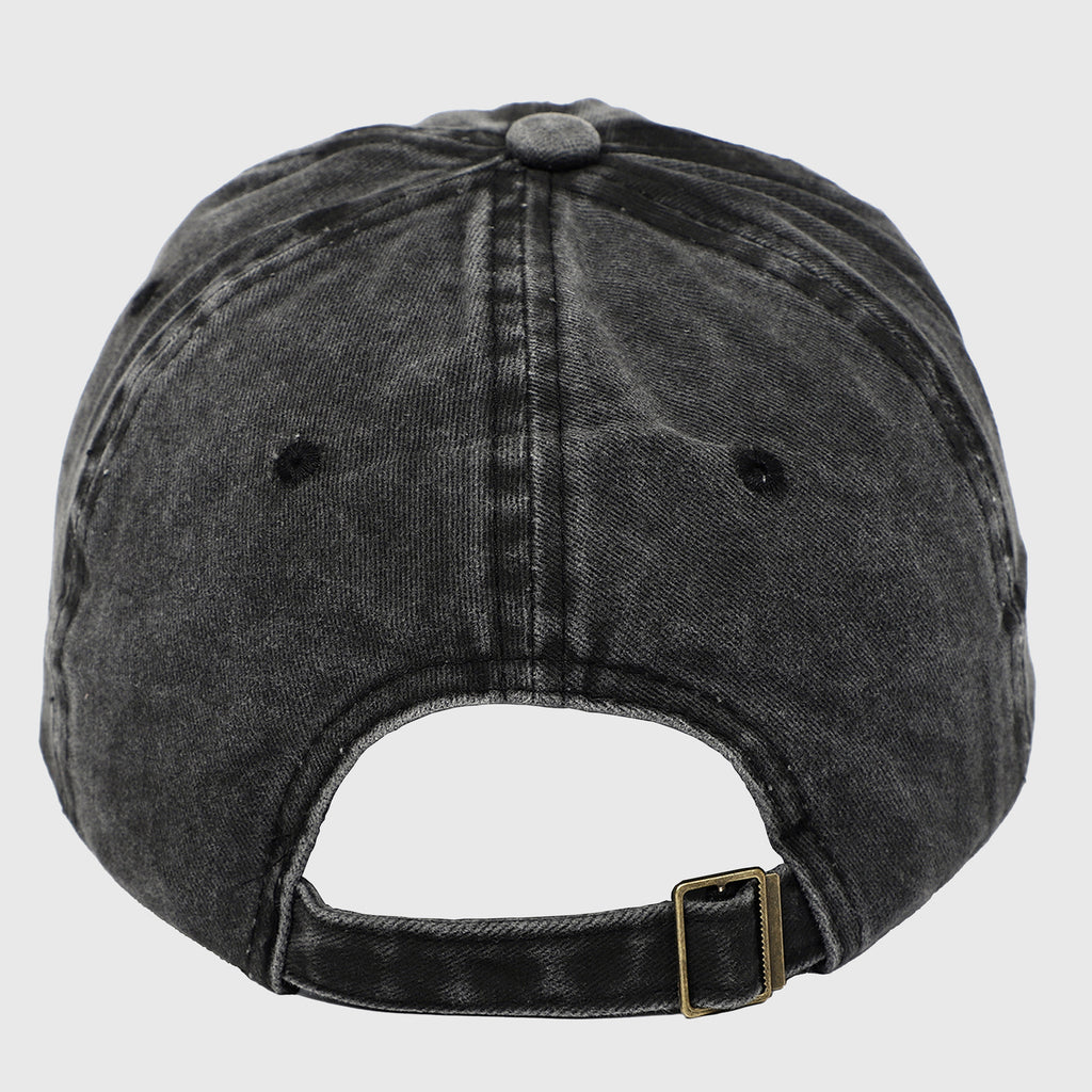 Anna-Kaci Women's Vintage Washed Baseball Cap with Skull and Rose Embroidery